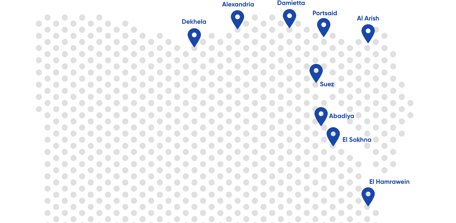 Marine Solutions Provider Egypt Map of Egypt ports showing Manta Shipping coverage across 21 Egyptian ports and Suez Canal
